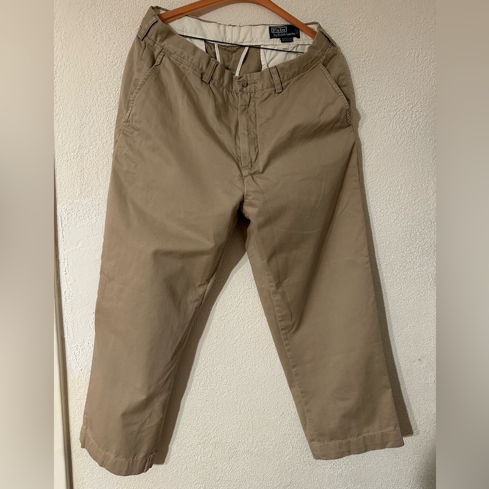 Polo Ralph Lauren Pants Men 100% Cotton Vintage Prospect Khaki Chino Size 34X 30